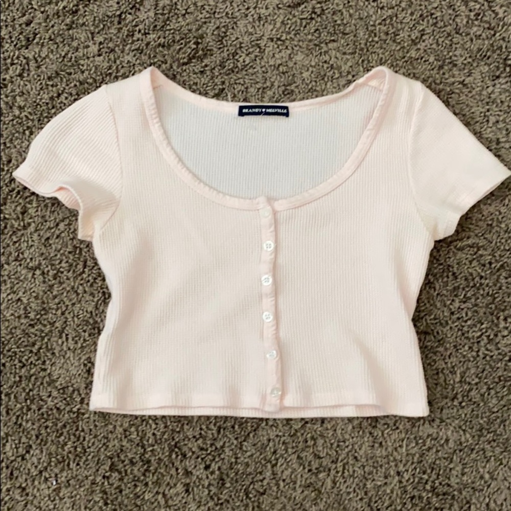 Brandy Melville waffle knit top